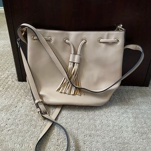 Tan Handbag with Tassle Shoulder Bag